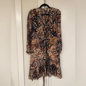 Vintage Massimo Dutti Leopard Print Dress